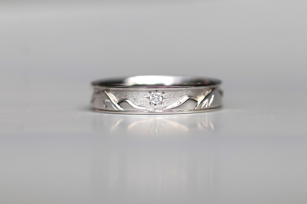 太陽モチーフ ダイヤモンド シルバーリング